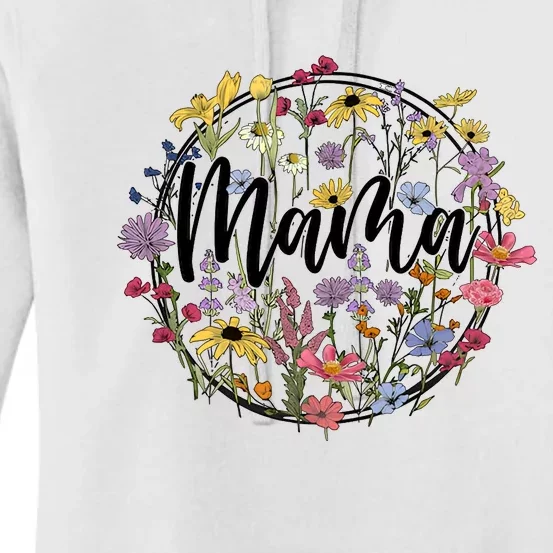 Floral Mama Mom Flower Family Women's Pullover Hoodie