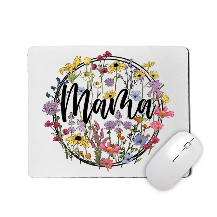 Floral Mama Mom Flower Family Mousepad