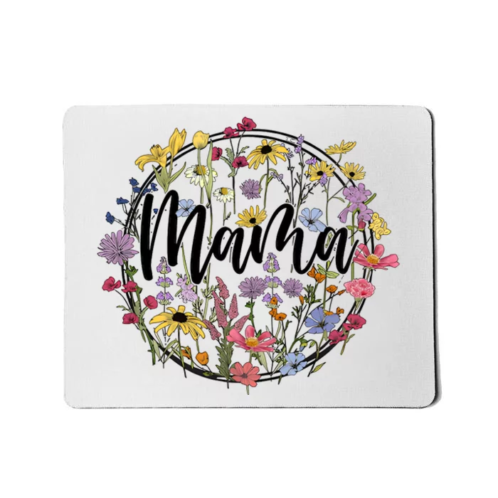 Floral Mama Mom Flower Family Mousepad