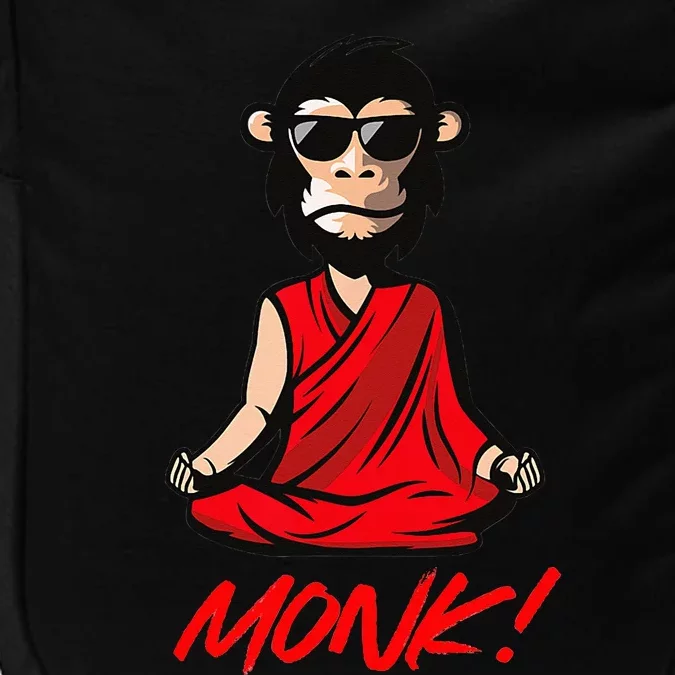 Funny Meditation MONK! Monkey Grafitti Skateboarding Punk Impact Tech Backpack