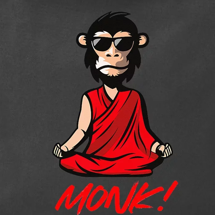 Funny Meditation MONK! Monkey Grafitti Skateboarding Punk Zip Tote Bag