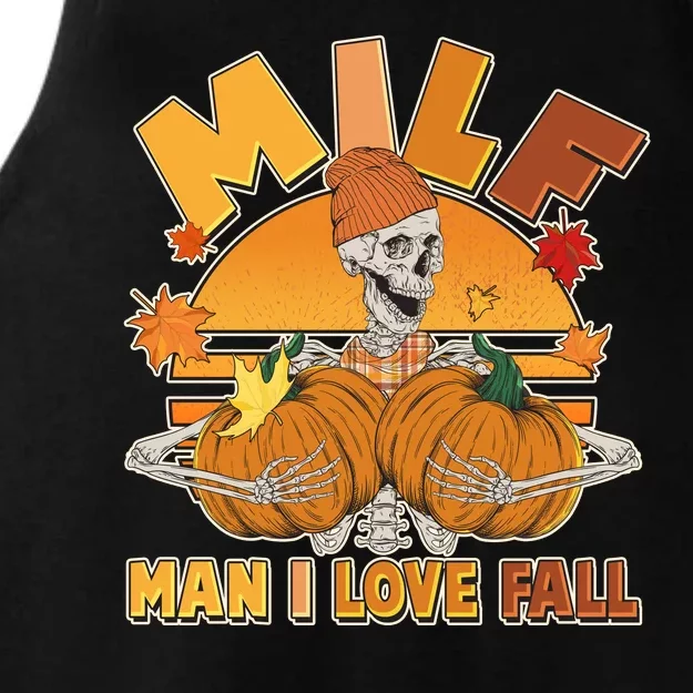 Funny MILF Man I Love Fall Ladies Tri-Blend Wicking Tank