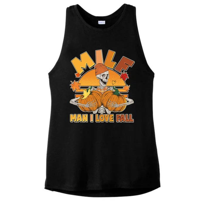 Funny MILF Man I Love Fall Ladies Tri-Blend Wicking Tank