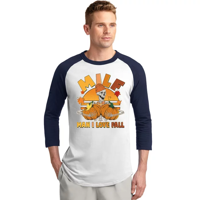 Funny MILF Man I Love Fall Baseball Sleeve Shirt