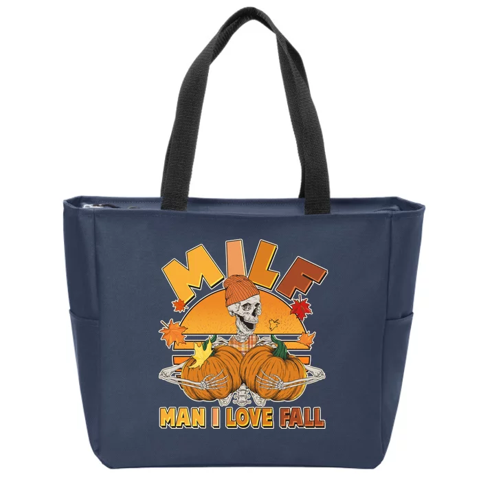 Funny MILF Man I Love Fall Zip Tote Bag