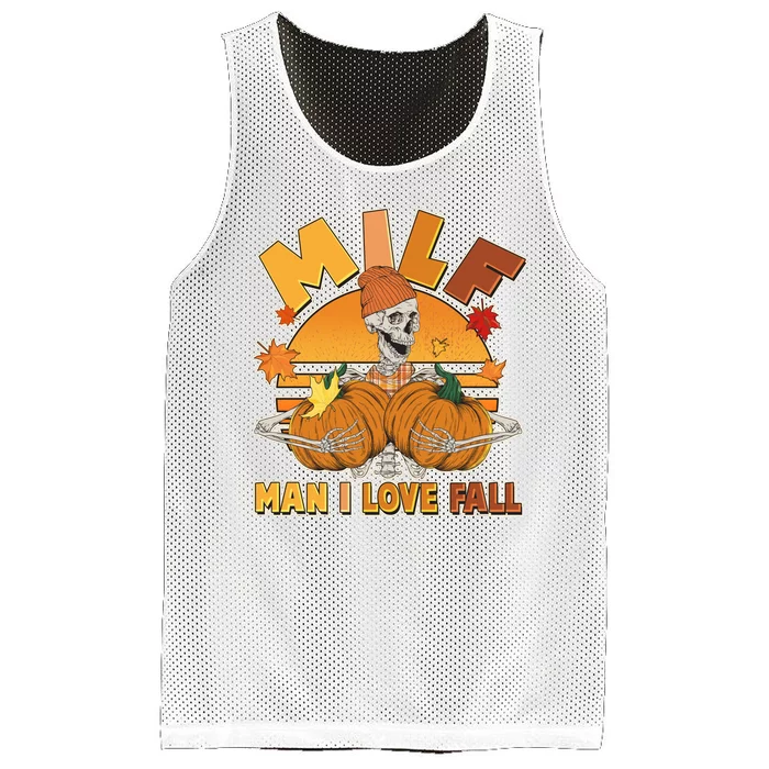 Funny MILF Man I Love Fall Mesh Reversible Basketball Jersey Tank