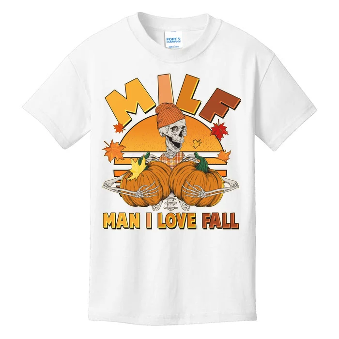 Funny MILF Man I Love Fall Kids T-Shirt