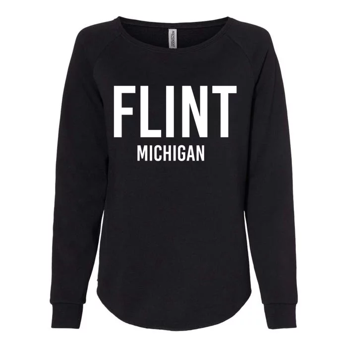 Flint Michigan Mi Usa Patriotic Vintage Sports Great Gift Womens California Wash Sweatshirt