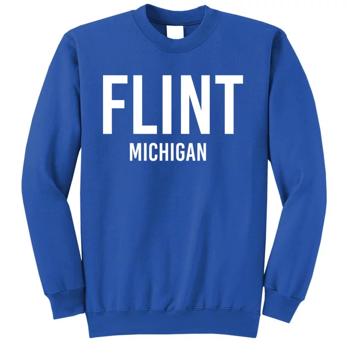 Flint Michigan Mi Usa Patriotic Vintage Sports Great Gift Tall Sweatshirt