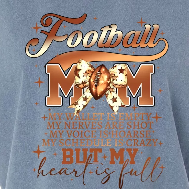 Football Mom My Wallet Is Empty Garment-Dyed Women's Muscle Tee