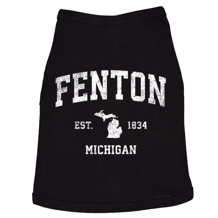 Fenton Michigan Mi Vintage Athletic Sports Doggie Tank