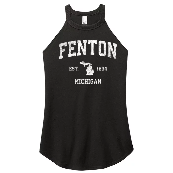 Fenton Michigan Mi Vintage Athletic Sports Women’s Perfect Tri Rocker Tank