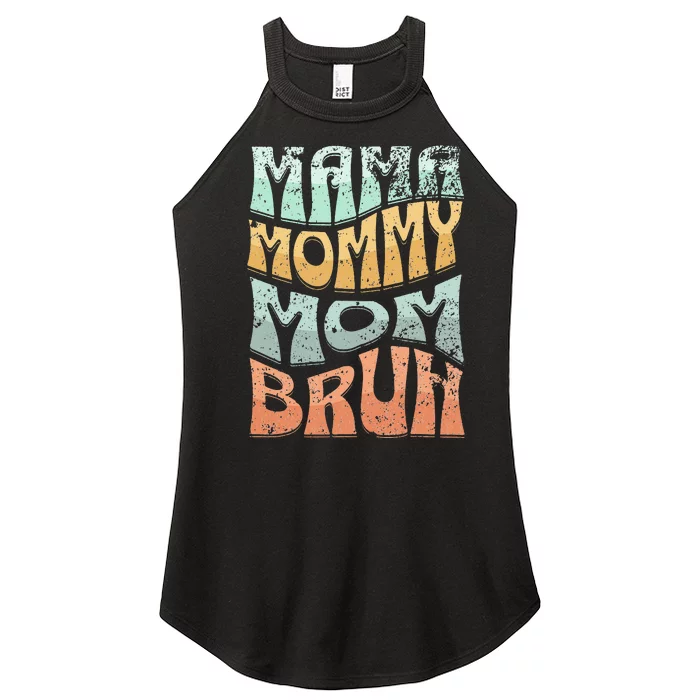 Funny Mama Mommy Mom Bruh Retro Top Women’s Perfect Tri Rocker Tank