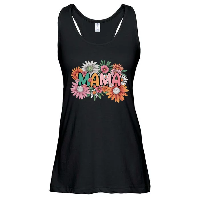 Floral Mama Mom Mother Flower Ladies Essential Flowy Tank