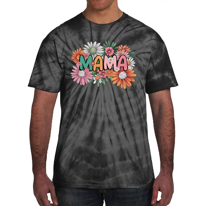 Floral Mama Mom Mother Flower Tie-Dye T-Shirt