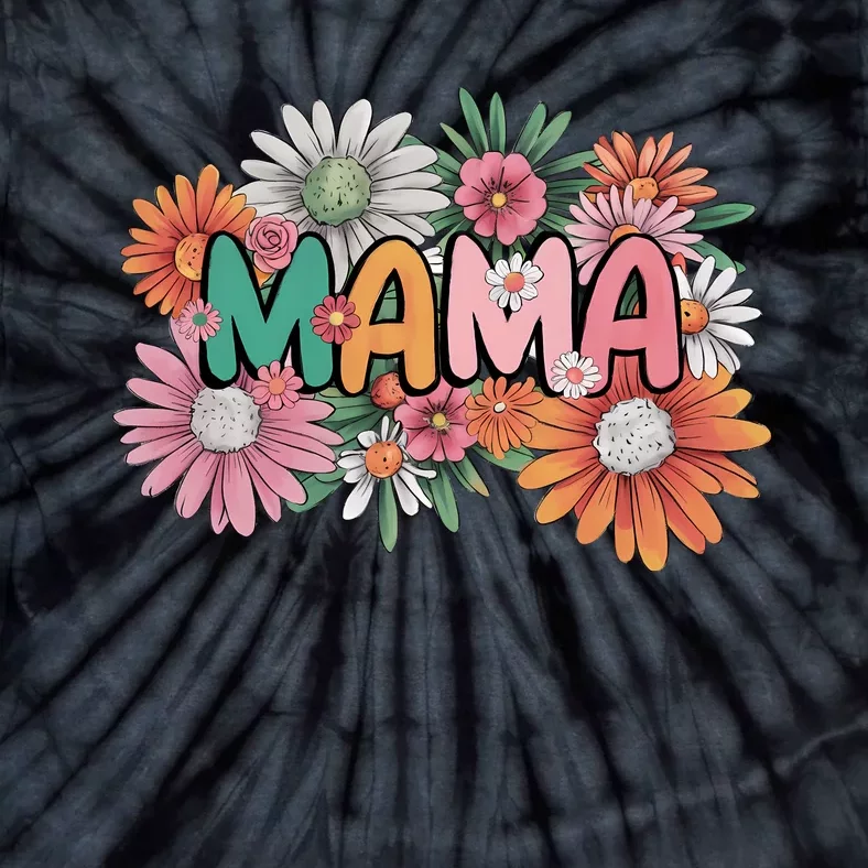 Floral Mama Mom Mother Flower Tie-Dye T-Shirt