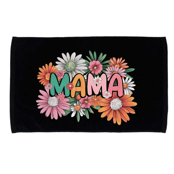 Floral Mama Mom Mother Flower Microfiber Hand Towel