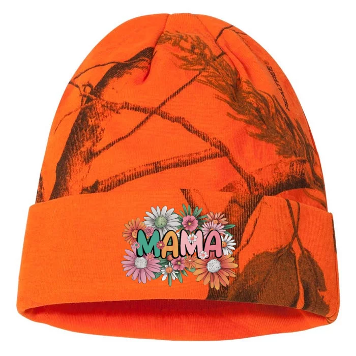 Floral Mama Mom Mother Flower Kati - 12in Camo Beanie