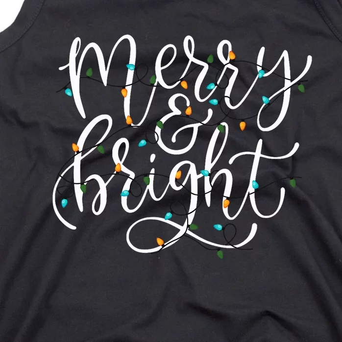 Family Matching Merry And Bright Holiday Christmas Cheer Tank Top