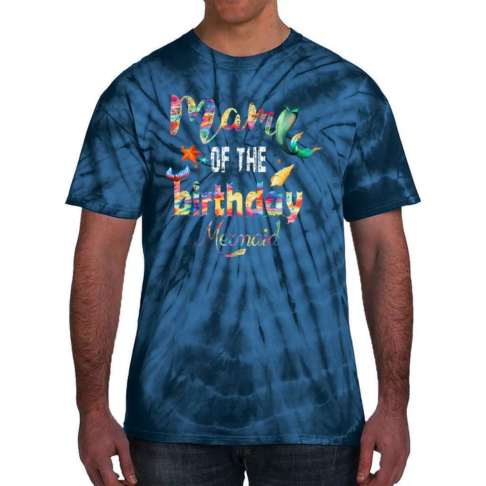 Family Matching Mommy Of The Birthday Mermaid Party Squad Tie-Dye T-Shirt