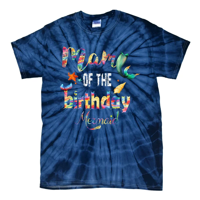 Family Matching Mommy Of The Birthday Mermaid Party Squad Tie-Dye T-Shirt