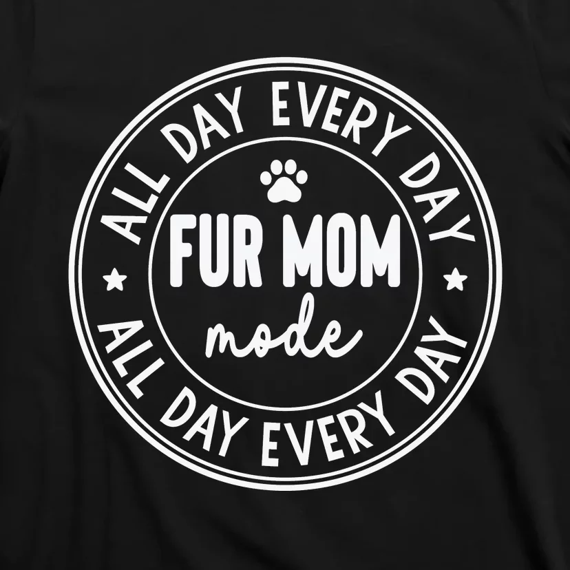 Fur Mom Mode White T-Shirt