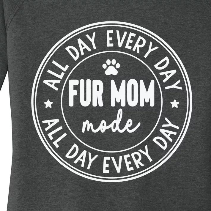 Fur Mom Mode White Women's Perfect Tri Tunic Long Sleeve Shirt