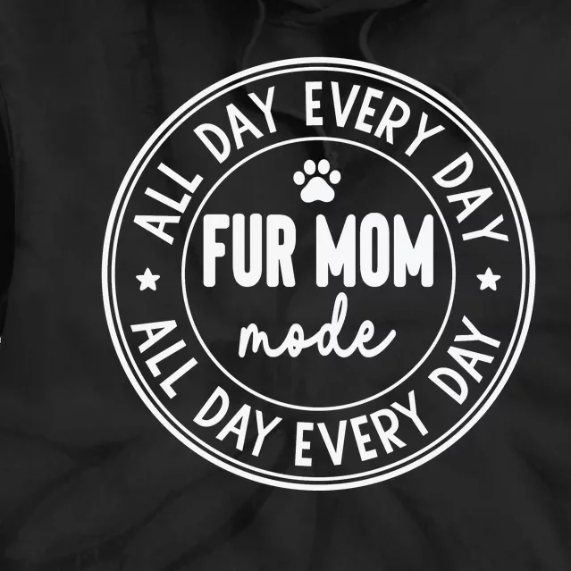 Fur Mom Mode White Tie Dye Hoodie