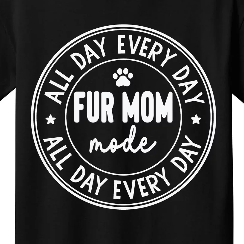 Fur Mom Mode White Kids T-Shirt