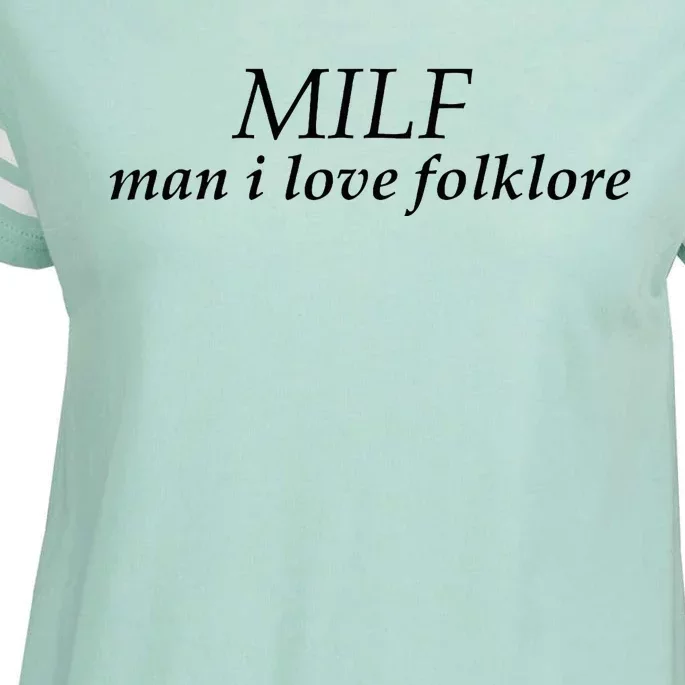 Funny Milf Man I Love Folklore Enza Ladies Jersey Football T-Shirt