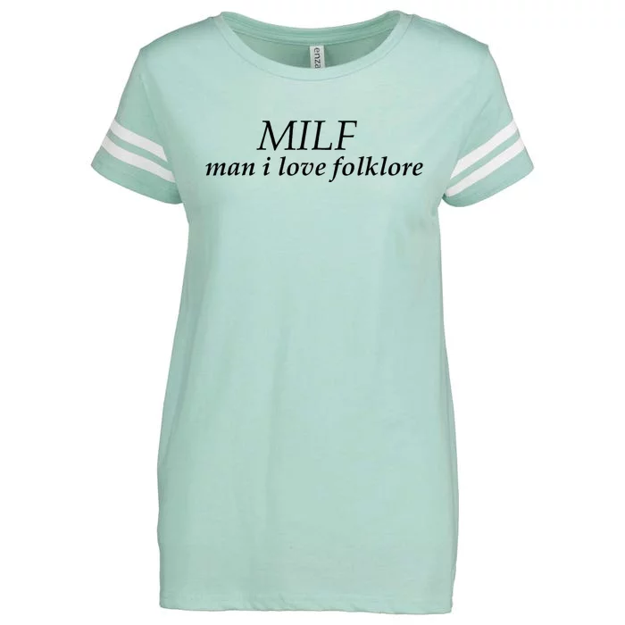 Funny Milf Man I Love Folklore Enza Ladies Jersey Football T-Shirt