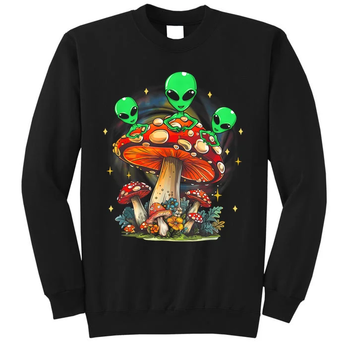 Funny Magic Mushroom Alien Trippy Shroom Lsdweed Acid Trip Sweatshirt