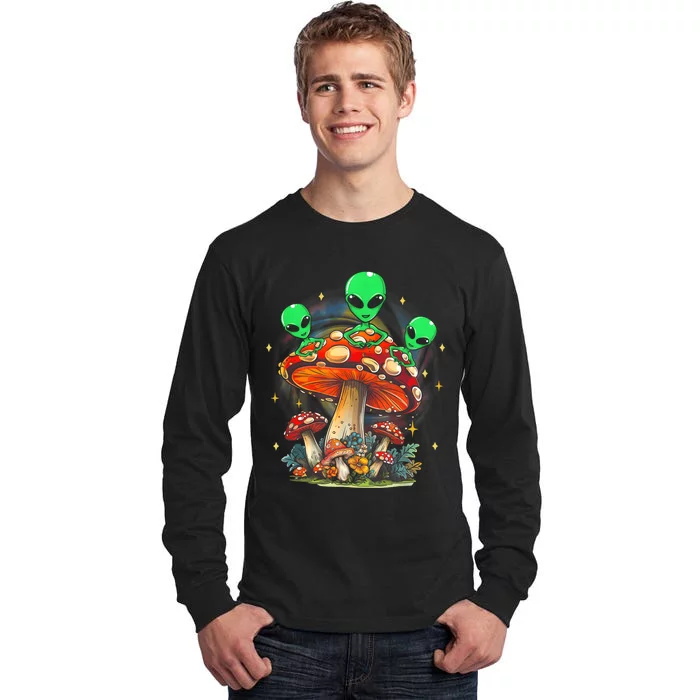 Funny Magic Mushroom Alien Trippy Shroom Lsdweed Acid Trip Tall Long Sleeve T-Shirt