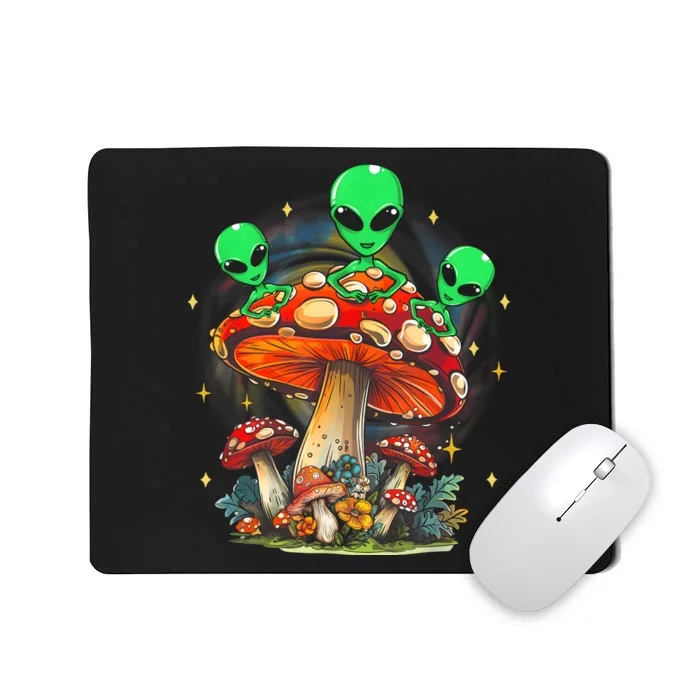 Funny Magic Mushroom Alien Trippy Shroom Lsdweed Acid Trip Mousepad