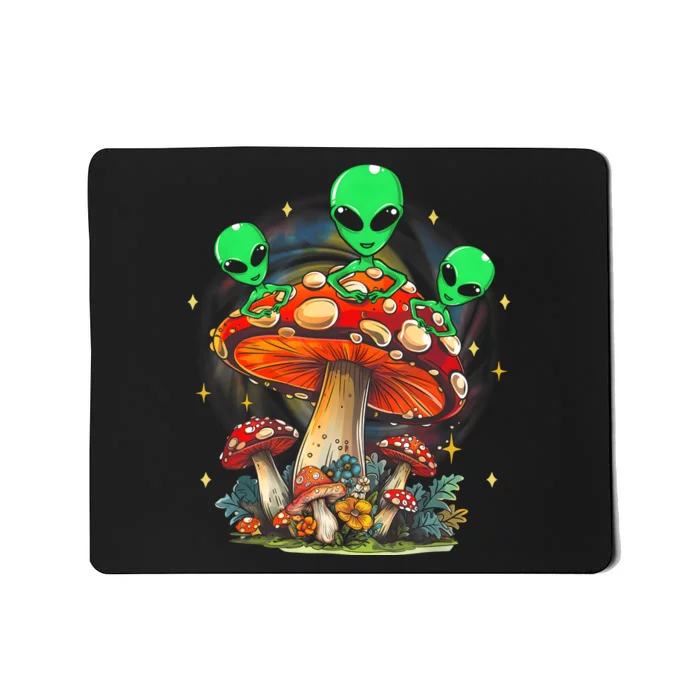 Funny Magic Mushroom Alien Trippy Shroom Lsdweed Acid Trip Mousepad