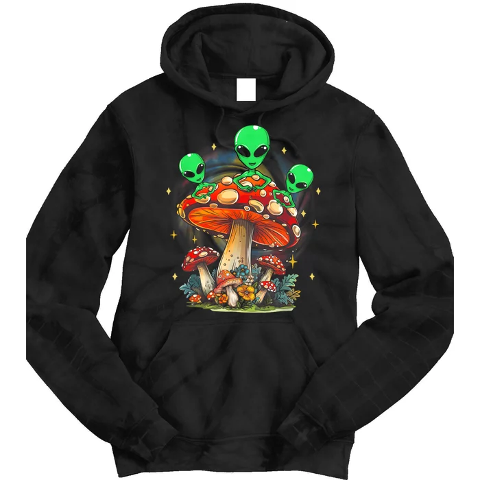 Funny Magic Mushroom Alien Trippy Shroom Lsdweed Acid Trip Tie Dye Hoodie