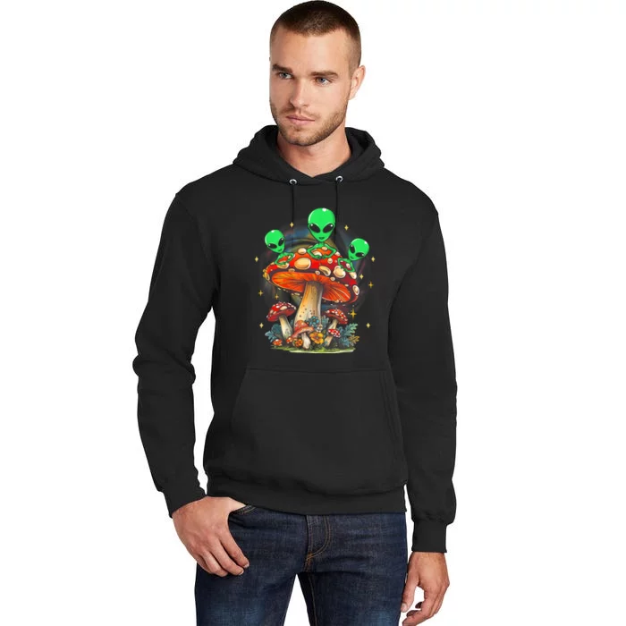 Funny Magic Mushroom Alien Trippy Shroom Lsdweed Acid Trip Tall Hoodie