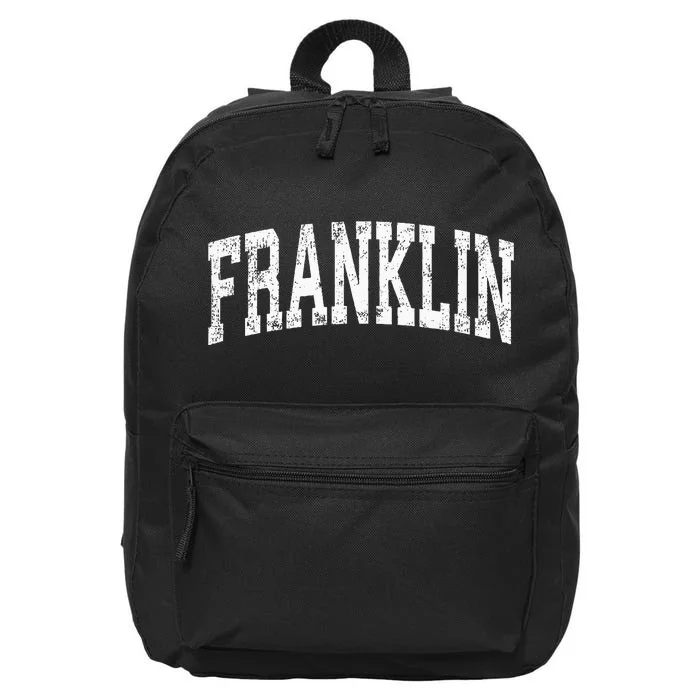 Franklin Massachusetts MA Vintage Athletic Sports 16 in Basic Backpack