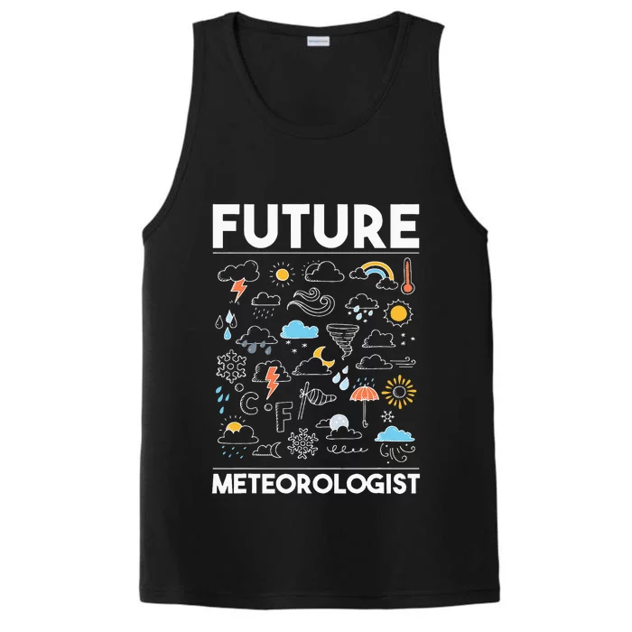 Future Meteorologist Meteorology Weather Forecast Clouds Performance Tank