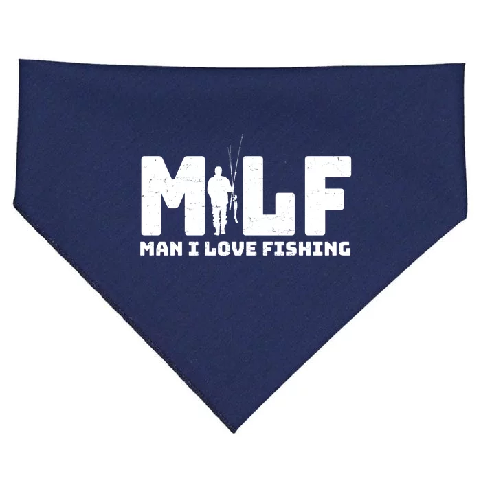 Funny MILF Man I Love Fishing USA-Made Doggie Bandana