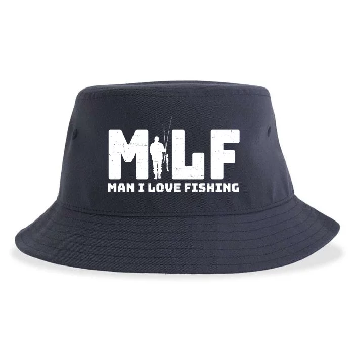 Funny MILF Man I Love Fishing Sustainable Bucket Hat