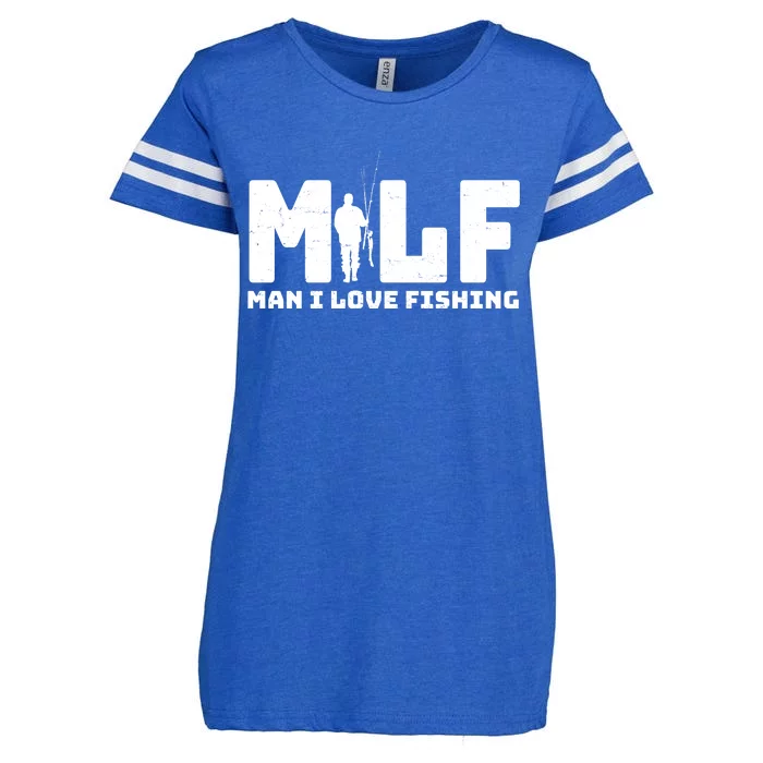 Funny MILF Man I Love Fishing Enza Ladies Jersey Football T-Shirt