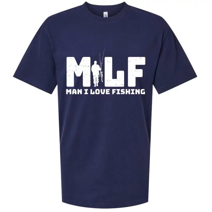 Funny MILF Man I Love Fishing Sueded Cloud Jersey T-Shirt