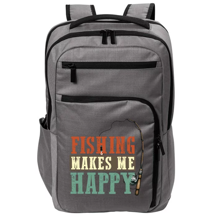 Fishing Makes Me Happy Impact Tech Backpack