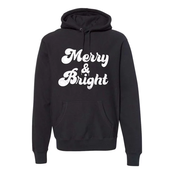 Family Matching Merry And Bright Christmas Top Vneck Premium Hoodie