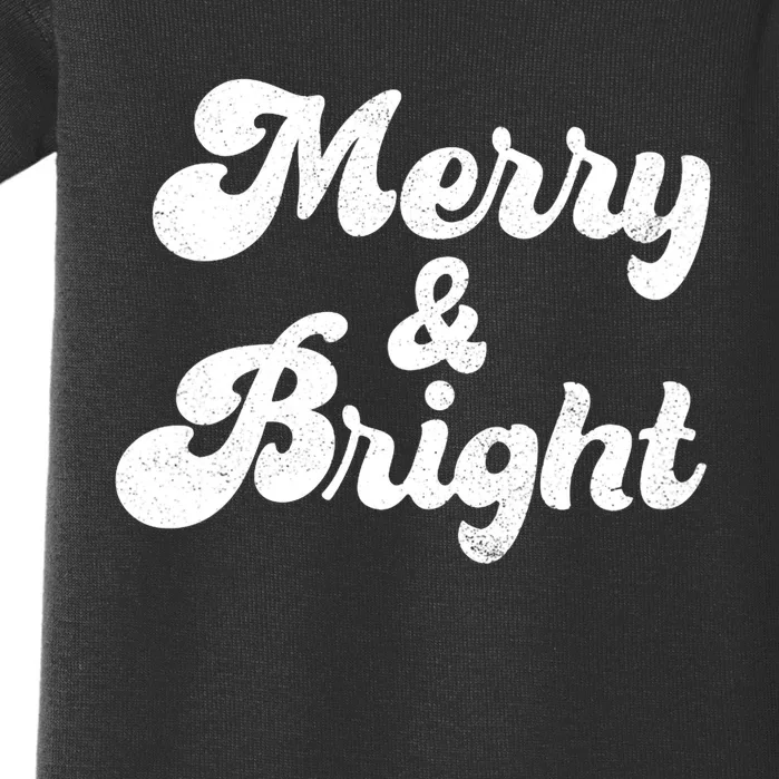 Family Matching Merry And Bright Christmas Top Vneck Baby Bodysuit