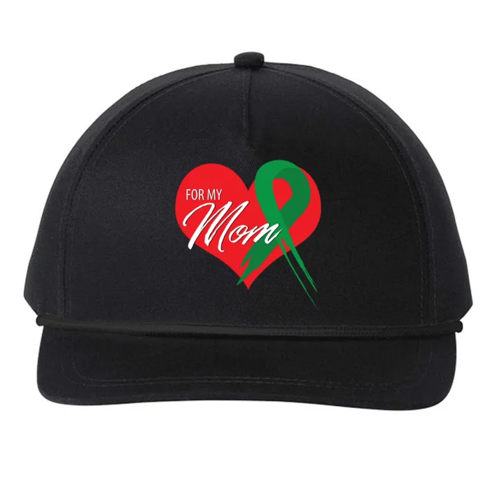 For My Mom Gallbladder Cancer Awareness Find A Cure Cute Gift Snapback Five-Panel Rope Hat