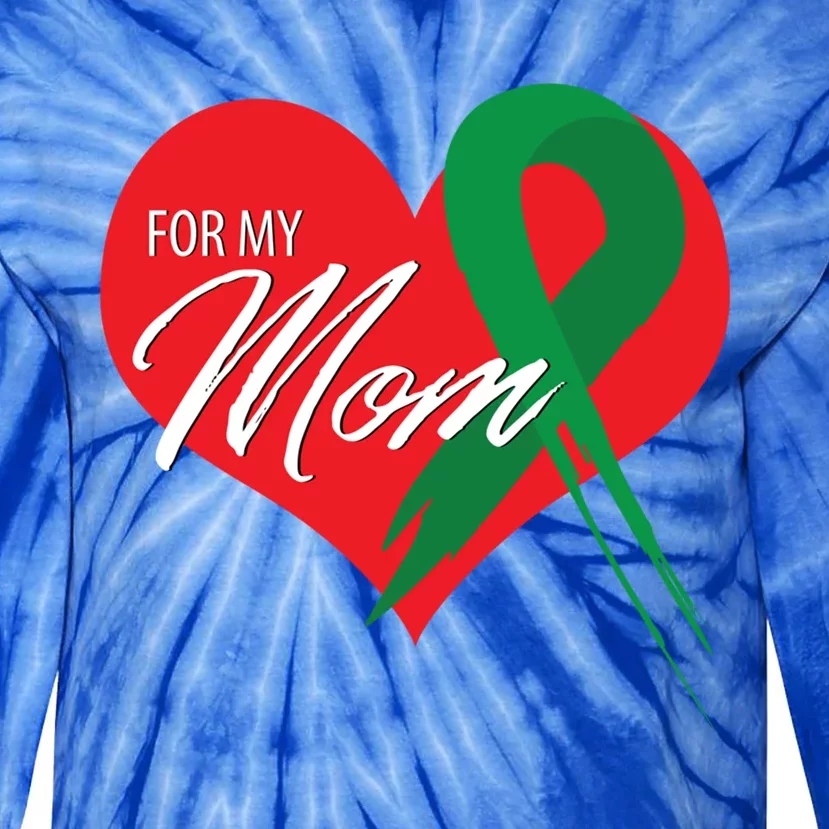 For My Mom Gallbladder Cancer Awareness Find A Cure Cute Gift Tie-Dye Long Sleeve Shirt