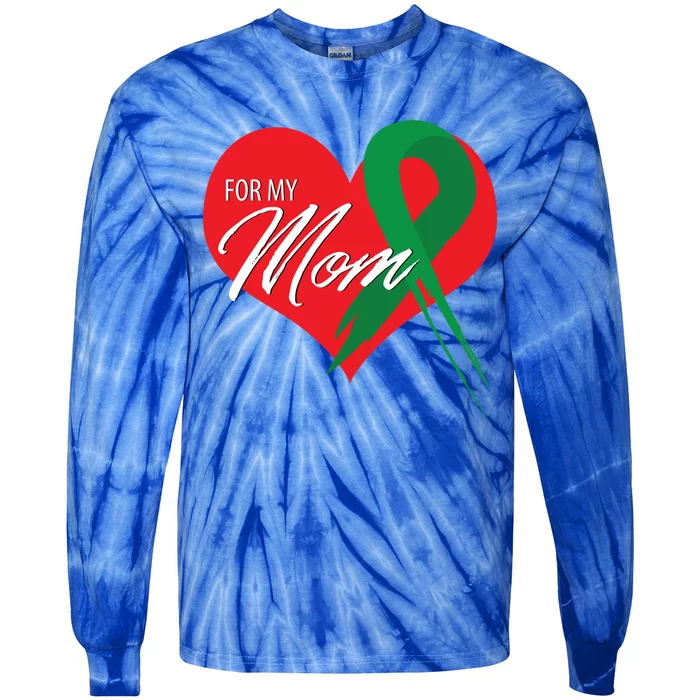 For My Mom Gallbladder Cancer Awareness Find A Cure Cute Gift Tie-Dye Long Sleeve Shirt