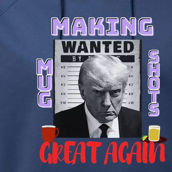 Funny Making Mugshots Great Again Trump 2024 Mugshot President Performance Fleece Hoodie